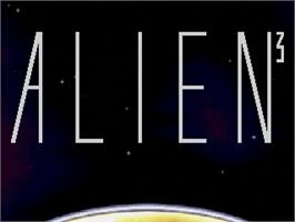 Title screen of Alien³ on the Sega Genesis.
