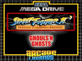Title screen of Arcade Legends Street Fighter 2' - Special Champion Edition on the Sega Genesis.
