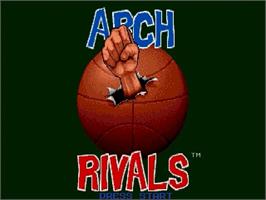 Title screen of Arch Rivals - The Arcade Game on the Sega Genesis.