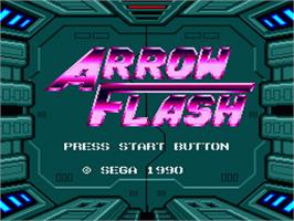 Title screen of Arrow Flash on the Sega Genesis.