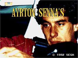 Title screen of Ayrton Senna's Super Monaco GP 2 on the Sega Genesis.