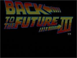 Title screen of Back to the Future III on the Sega Genesis.