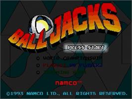 Title screen of Ball Jacks on the Sega Genesis.
