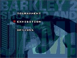 Title screen of Barkley Shut Up And Jam 2 on the Sega Genesis.