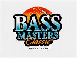 Title screen of Bass Masters Classic on the Sega Genesis.