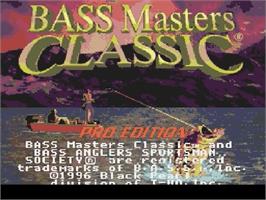 Title screen of Bass Masters Classic - Pro Edition on the Sega Genesis.