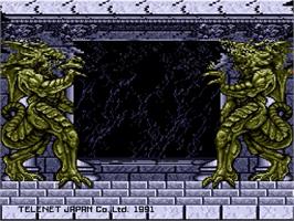 Title screen of Beast Warriors on the Sega Genesis.