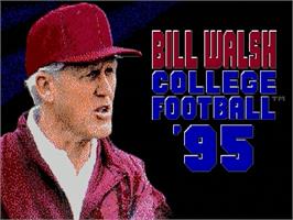 Title screen of Bill Walsh College Football '95 on the Sega Genesis.