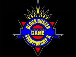 Title screen of Blockbuster World Video Game Championship 2 on the Sega Genesis.