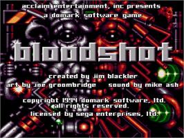 Title screen of Bloodshot on the Sega Genesis.