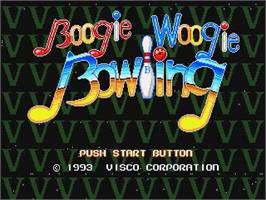 Title screen of Boogie Woogie Bowling on the Sega Genesis.