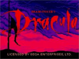 Title screen of Bram Stoker's Dracula on the Sega Genesis.