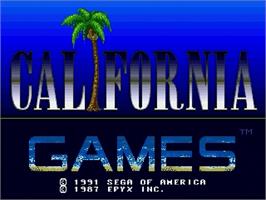 Title screen of California Games on the Sega Genesis.