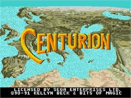 Title screen of Centurion: Defender of Rome on the Sega Genesis.
