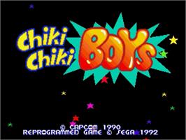 Title screen of Chiki Chiki Boys on the Sega Genesis.