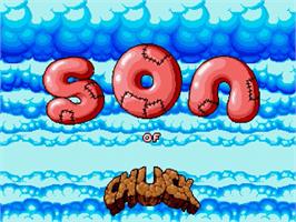 Title screen of Chuck Rock 2: Son of Chuck on the Sega Genesis.