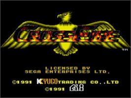 Title screen of CrossFire on the Sega Genesis.