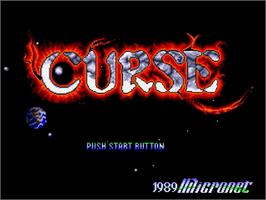 Title screen of Curse on the Sega Genesis.