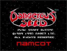 Title screen of Dangerous Seed on the Sega Genesis.