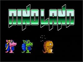 Title screen of Dino Land on the Sega Genesis.