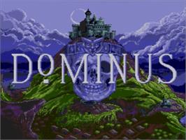 Title screen of Dominus on the Sega Genesis.