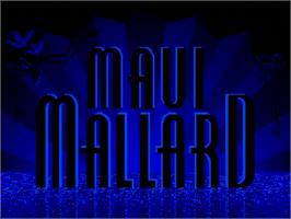 Title screen of Donald In Maui Mallard on the Sega Genesis.