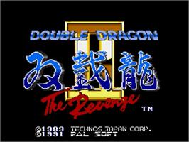 Title screen of Double Dragon 2 - The Revenge on the Sega Genesis.