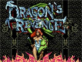 Title screen of Dragon's Revenge on the Sega Genesis.