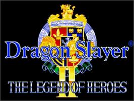 Title screen of Dragon Slayer - Eiyuu Densetsu 2 on the Sega Genesis.