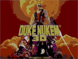 Title screen of Duke Nukem 3D on the Sega Genesis.