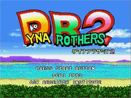 Title screen of Dyna Brothers 2 on the Sega Genesis.