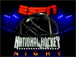 Title screen of Espn National Hockey Night on the Sega Genesis.