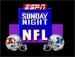 Title screen of Espn Sunday Night Nfl on the Sega Genesis.