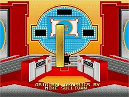 Title screen of Family Feud on the Sega Genesis.