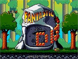 Title screen of Fantastic Dizzy on the Sega Genesis.