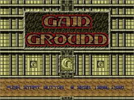 Title screen of Gain Ground on the Sega Genesis.