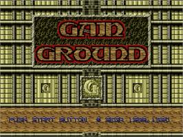 Title screen of Gain Ground on the Sega Genesis.