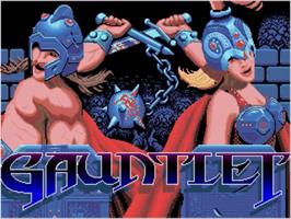 Title screen of Gauntlet on the Sega Genesis.