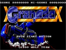Title screen of Granada on the Sega Genesis.
