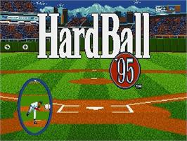 Title screen of HardBall 5 on the Sega Genesis.
