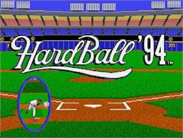 Title screen of Hardball '94 on the Sega Genesis.