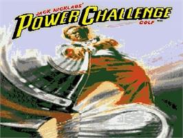 Title screen of Jack Nicklaus' Power Challenge Golf on the Sega Genesis.