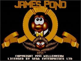 Title screen of James Pond - Underwater Agent on the Sega Genesis.