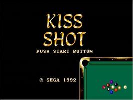 Title screen of Kiss Shot on the Sega Genesis.