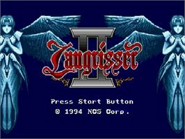 Title screen of Langrisser 2 on the Sega Genesis.