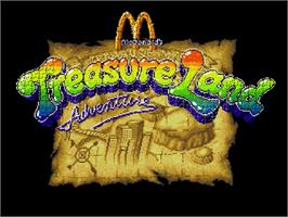 Title screen of Mcdonald's Treasure Land Adventure on the Sega Genesis.