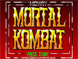 Title screen of Mortal Kombat on the Sega Genesis.