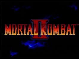 Title screen of Mortal Kombat 2 on the Sega Genesis.