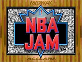 Title screen of Nba Jam on the Sega Genesis.
