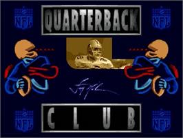 Title screen of Nfl Quarterback Club '95 on the Sega Genesis.